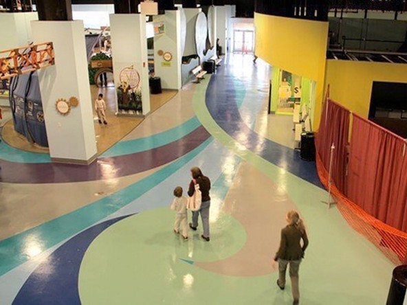 epoxy flooring in a museum