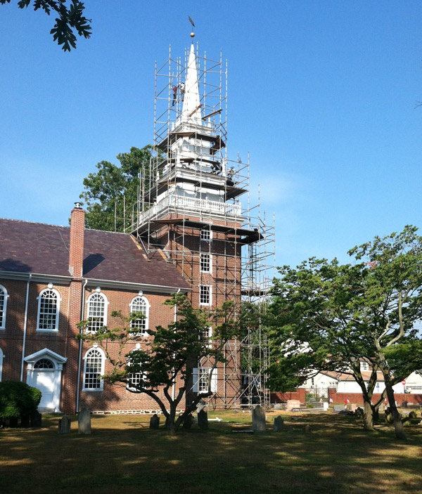 church steeple scaffolding